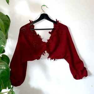 Burgundy crop top